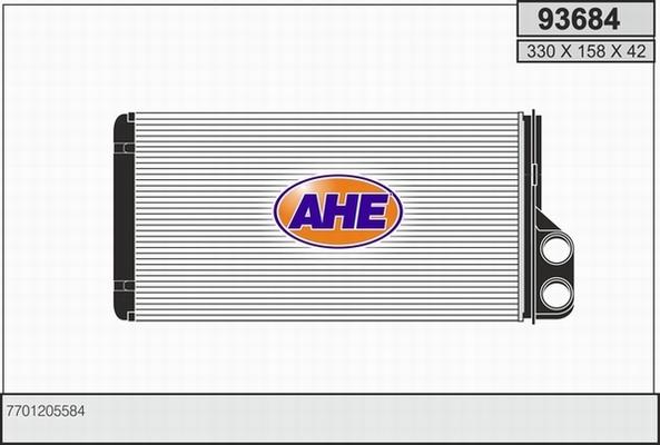 AHE 93684 - Теплообмінник, опалення салону autocars.com.ua