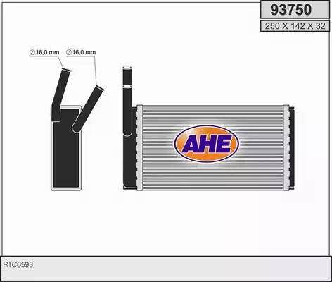 AHE 93750 - Теплообмінник, опалення салону autocars.com.ua