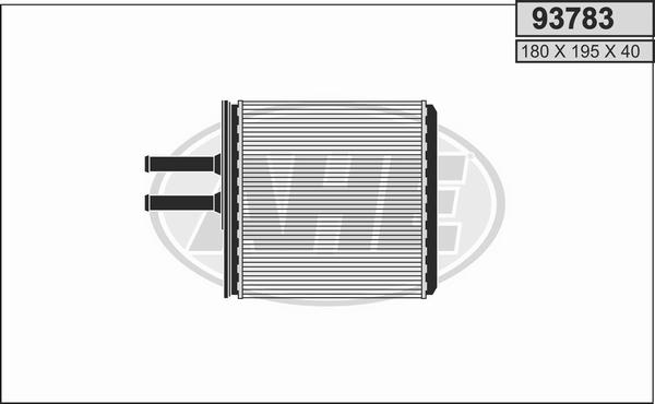 AHE 93783 - Теплообмінник, опалення салону autocars.com.ua