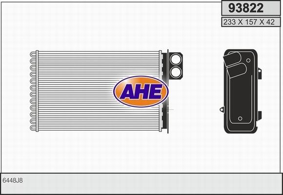 AHE 93822 - Теплообмінник, опалення салону autocars.com.ua
