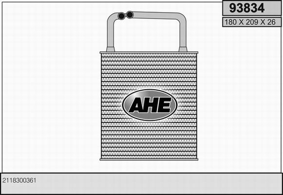 AHE 93834 - Теплообменник, отопление салона autodnr.net