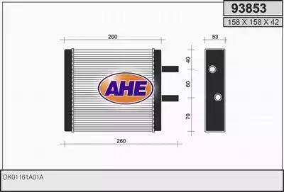 AHE 93853 - Теплообмінник, опалення салону autocars.com.ua