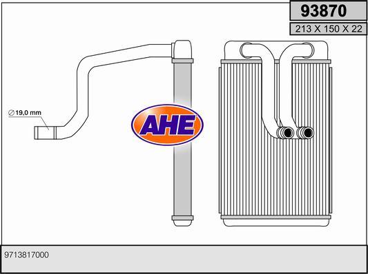 AHE 93870 - Теплообмінник, опалення салону autocars.com.ua