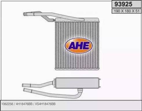 AHE 93925 - Теплообмінник, опалення салону autocars.com.ua