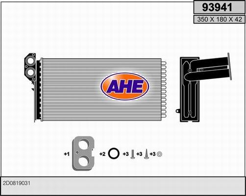 AHE 93941 - Теплообмінник, опалення салону autocars.com.ua