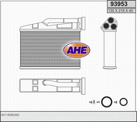 AHE 93953 - Теплообмінник, опалення салону autocars.com.ua