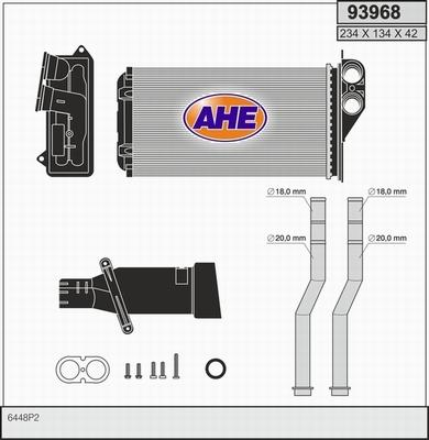 AHE 93968 - Теплообмінник, опалення салону autocars.com.ua