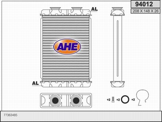 AHE 94012 - Теплообменник, отопление салона autodnr.net