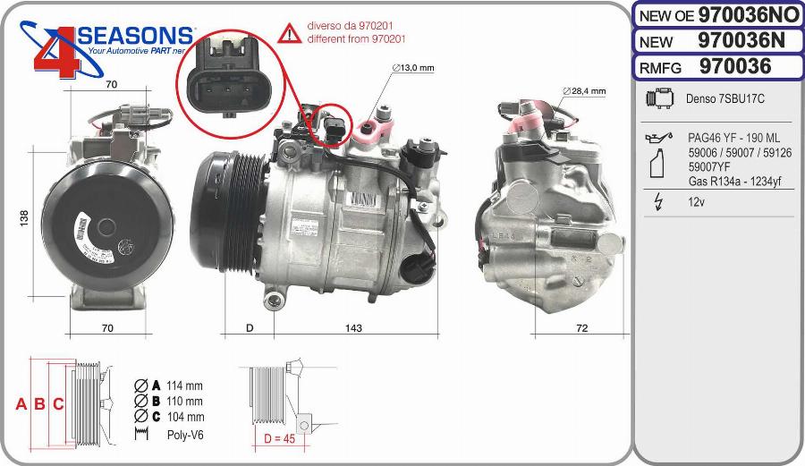 AHE 970036NO - Компрессор кондиционера autodnr.net