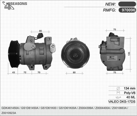 AHE 970096 - Компрессор кондиционера autodnr.net