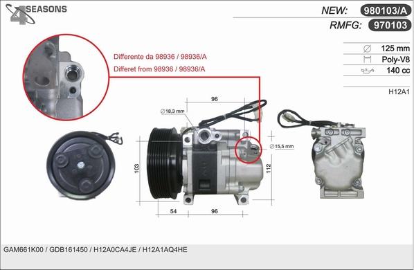 AHE 970103 - Компресор, кондиціонер autocars.com.ua