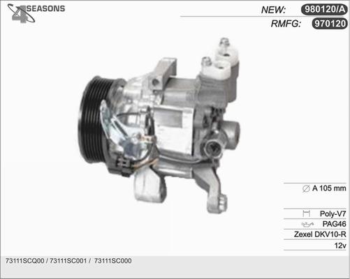 AHE 970120 - Компресор, кондиціонер autocars.com.ua