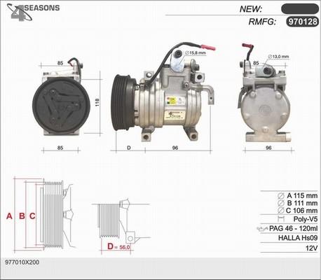 AHE 970128 - Компрессор кондиционера autodnr.net