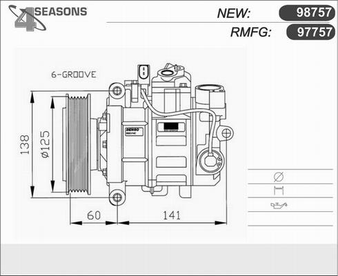 AHE 97757 - Компресор, кондиціонер autocars.com.ua