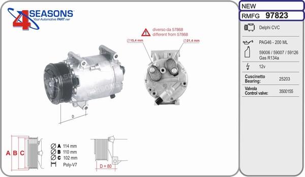 AHE 97823 - Компресор, кондиціонер autocars.com.ua