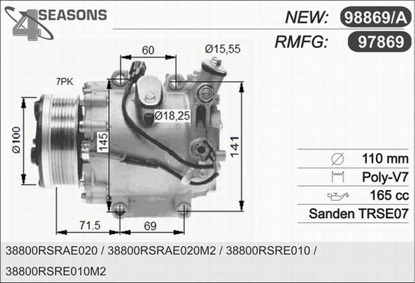 AHE 97869 - Компрессор кондиционера autodnr.net