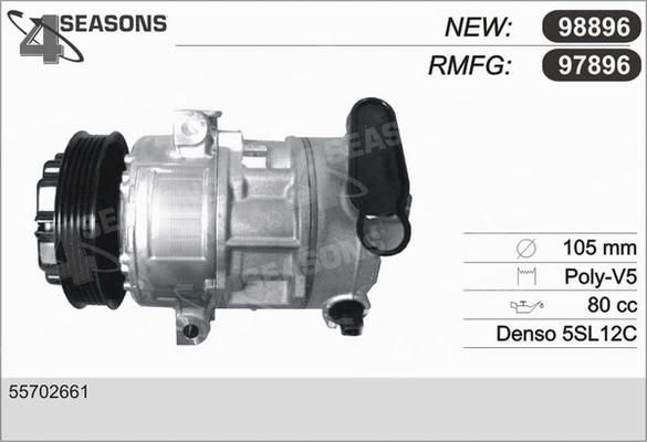 AHE 97896 - Компресор, кондиціонер autocars.com.ua