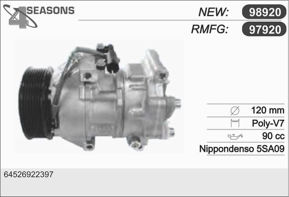 AHE 97920 - Компрессор кондиционера autodnr.net