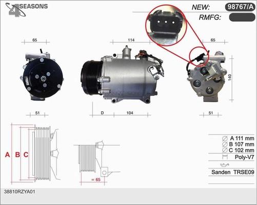 AHE 98767/A - Компрессор кондиционера autodnr.net