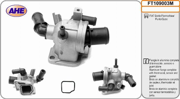 AHE FT109003M - Фланець охолоджуючої рідини autocars.com.ua