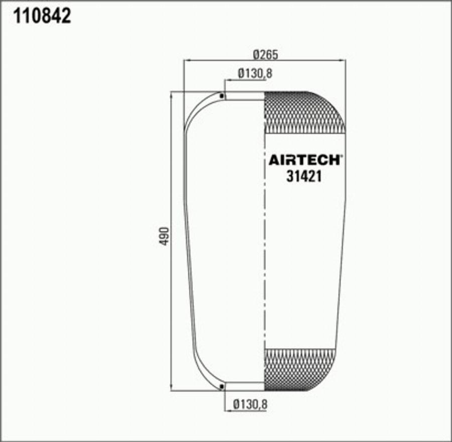 Airtech 31421 - Кожух пневматической рессоры autodnr.net