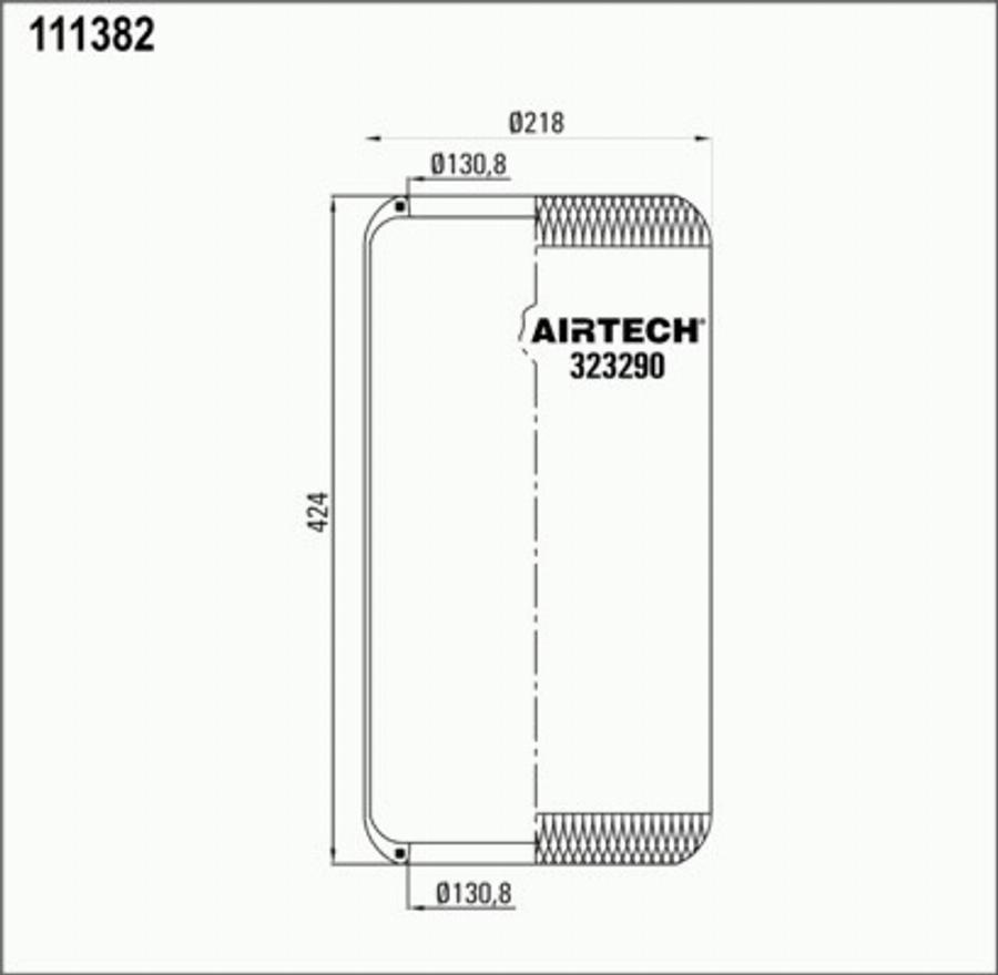 Airtech 323290 - Кожух пневматичної ресори autocars.com.ua