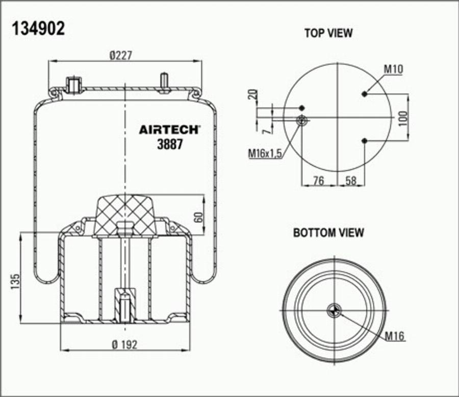 Airtech 3887K - Кожух пневматической рессоры avtokuzovplus.com.ua