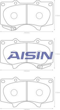 AISIN A1N011 - Тормозные колодки, дисковые, комплект autodnr.net