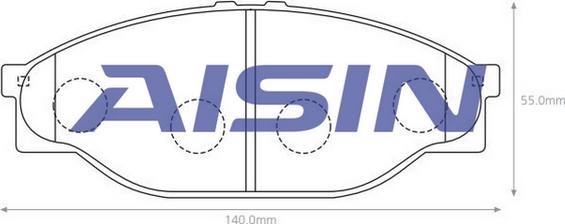 Aisin A1N049 - Тормозные колодки, дисковые, комплект avtokuzovplus.com.ua