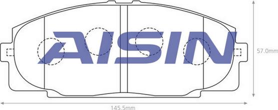 AISIN A1N050 - Тормозные колодки, дисковые, комплект avtokuzovplus.com.ua