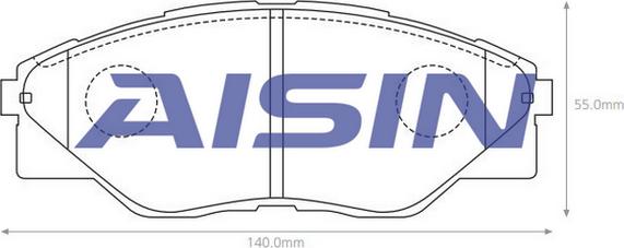 AISIN A1N167 - Тормозные колодки, дисковые, комплект avtokuzovplus.com.ua