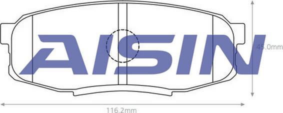 AISIN A2N159 - Гальмівні колодки, дискові гальма autocars.com.ua