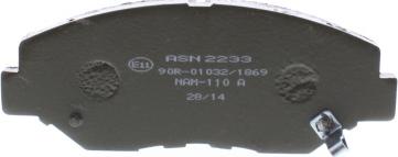 AISIN ASN-2233 - Тормозные колодки, дисковые, комплект autodnr.net