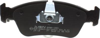 AISIN BPBM-1001 - Тормозные колодки, дисковые, комплект avtokuzovplus.com.ua