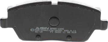 AISIN BPBM-1006 - Тормозные колодки, дисковые, комплект avtokuzovplus.com.ua