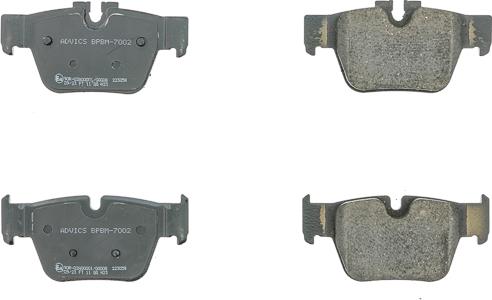 AISIN BPBM-7002 - Гальмівні колодки, дискові гальма autocars.com.ua