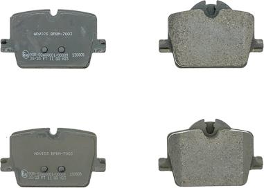 AISIN BPBM-7003 - Гальмівні колодки, дискові гальма autocars.com.ua