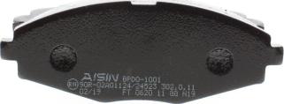 AISIN BPDO-1001 - Тормозные колодки, дисковые, комплект autodnr.net