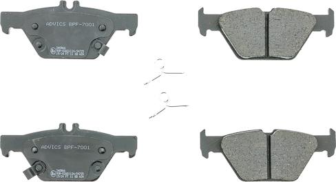 AISIN BPF-7001 - Гальмівні колодки, дискові гальма autocars.com.ua