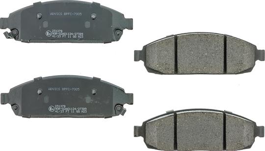 AISIN BPFC-7005 - Гальмівні колодки, дискові гальма autocars.com.ua