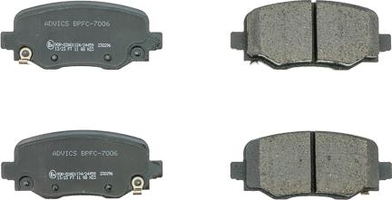 AISIN BPFC-7006 - Гальмівні колодки, дискові гальма autocars.com.ua