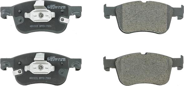 AISIN BPFD-7001 - Гальмівні колодки, дискові гальма autocars.com.ua