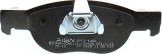 AISIN BPFI-1002 - Тормозные колодки, дисковые, комплект avtokuzovplus.com.ua