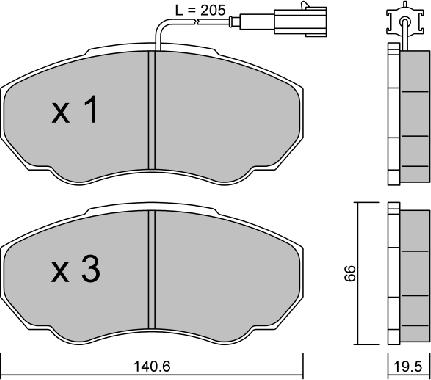 Aisin BPFI-1010 - Тормозные колодки, дисковые, комплект avtokuzovplus.com.ua