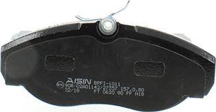 AISIN BPFI-1011 - Тормозные колодки, дисковые, комплект autodnr.net