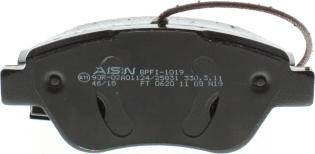 AISIN BPFI-1019 - Тормозные колодки, дисковые, комплект avtokuzovplus.com.ua