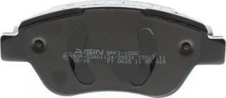 AISIN BPFI-1026 - Тормозные колодки, дисковые, комплект autodnr.net