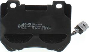 AISIN BPFI-1034 - Тормозные колодки, дисковые, комплект autodnr.net