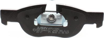 AISIN BPFI-1042 - Тормозные колодки, дисковые, комплект autodnr.net