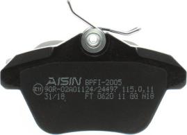 AISIN BPFI-2005 - Тормозные колодки, дисковые, комплект autodnr.net